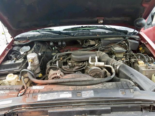 1GNDT13W7TK151237 - 1996 CHEVROLET BLAZER MAROON photo 7