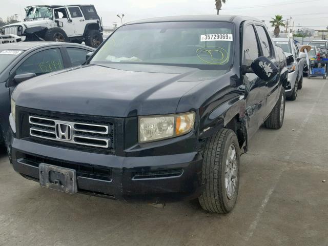 2HJYK16576H525692 - 2006 HONDA RIDGELINE BLACK photo 2