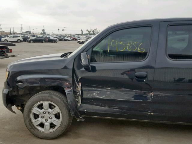 2HJYK16576H525692 - 2006 HONDA RIDGELINE BLACK photo 9