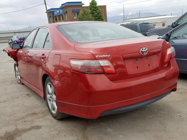 4T1BE46K67U054590 - 2007 TOYOTA CAMRY NEW RED photo 3