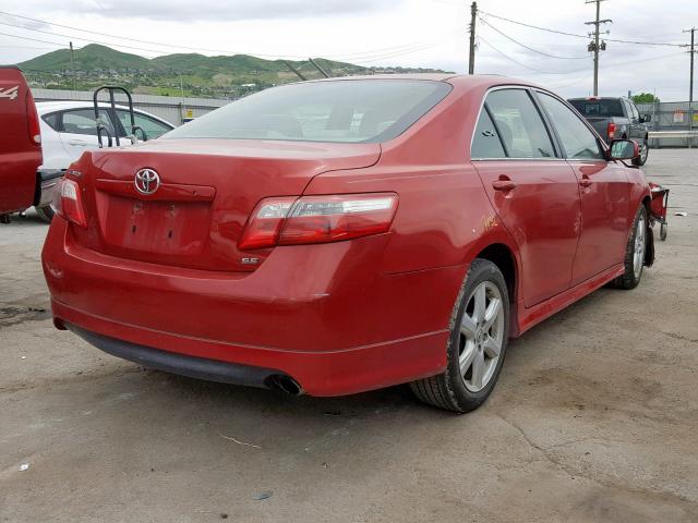 4T1BE46K67U054590 - 2007 TOYOTA CAMRY NEW RED photo 4