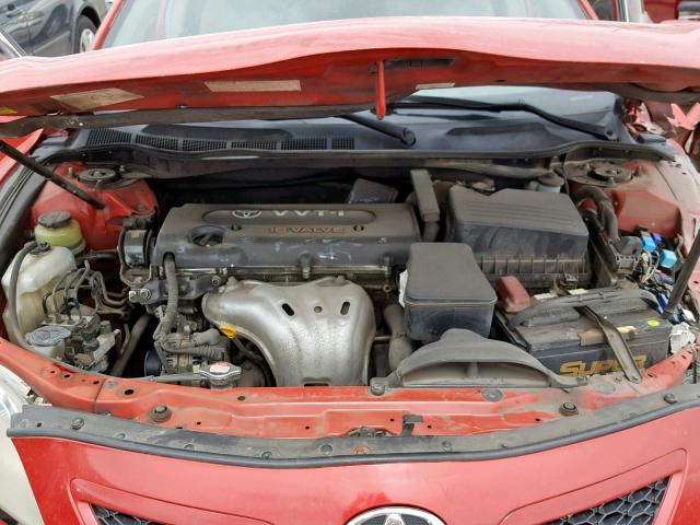 4T1BE46K67U054590 - 2007 TOYOTA CAMRY NEW RED photo 7