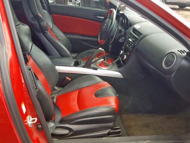 JM1FE173050158234 - 2005 MAZDA RX8 RED photo 5