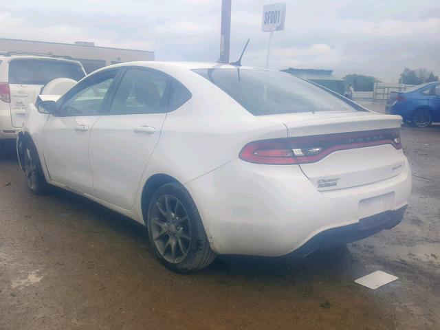 1C3CDFBB2FD205554 - 2015 DODGE DART SXT WHITE photo 3