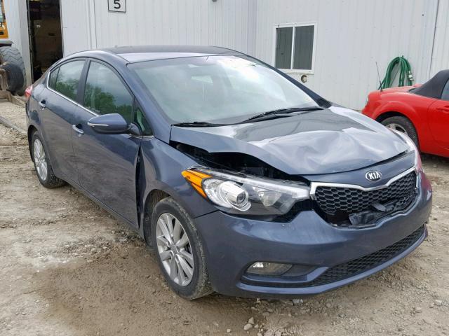 KNAFX4A88E5172138 - 2014 KIA FORTE EX BLUE photo 1