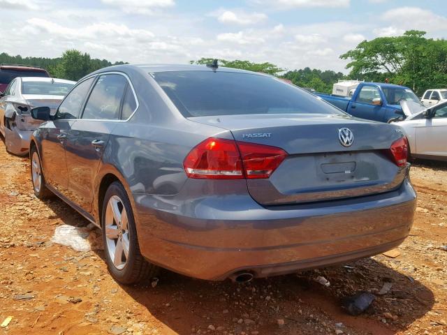 1VWBS7A39EC085914 - 2014 VOLKSWAGEN PASSAT SE GRAY photo 3