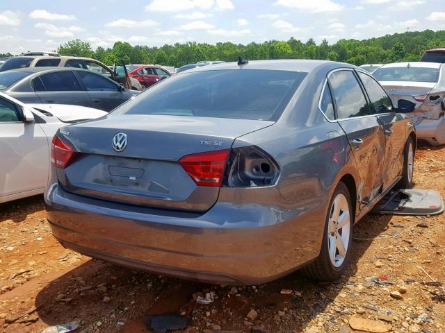 1VWBS7A39EC085914 - 2014 VOLKSWAGEN PASSAT SE GRAY photo 4