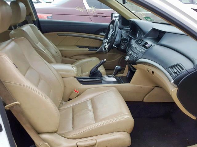 1HGCS2B83CA009605 - 2012 HONDA ACCORD EXL WHITE photo 5