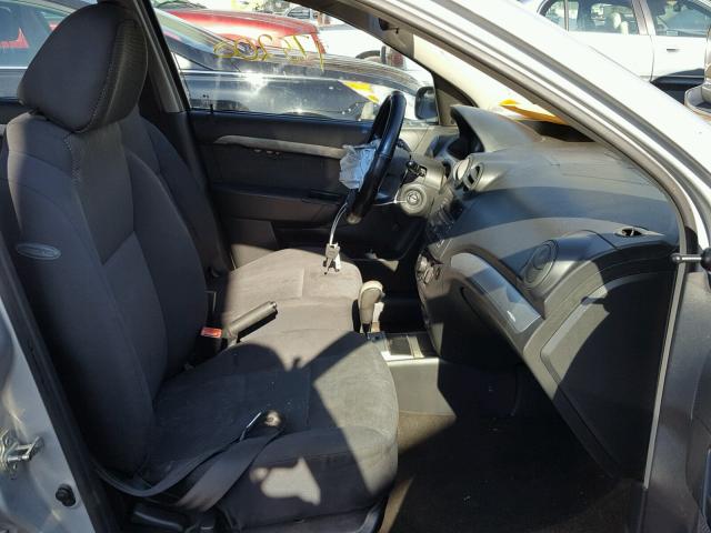 KL1TD5DE5BB217191 - 2011 CHEVROLET AVEO LS SILVER photo 5