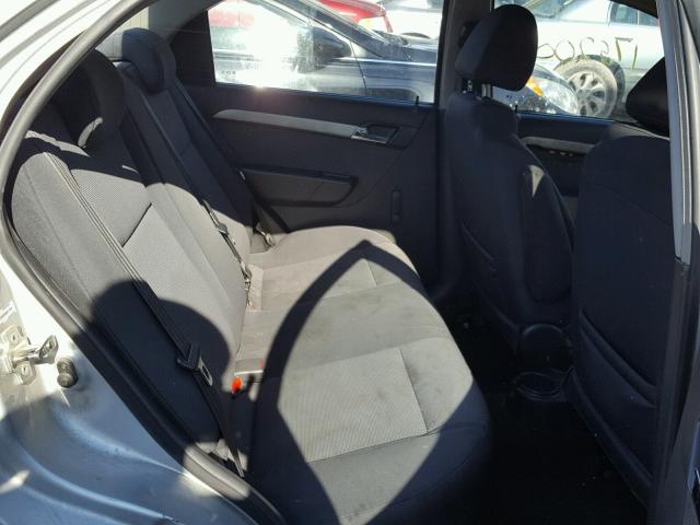 KL1TD5DE5BB217191 - 2011 CHEVROLET AVEO LS SILVER photo 6
