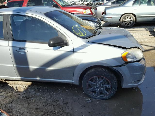 KL1TD5DE5BB217191 - 2011 CHEVROLET AVEO LS SILVER photo 9