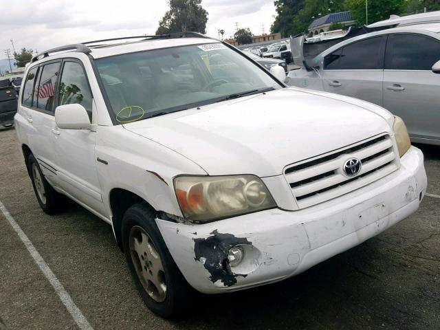 JTEEP21A850133953 - 2005 TOYOTA HIGHLANDER WHITE photo 1