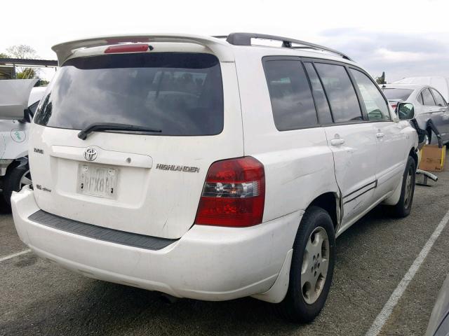 JTEEP21A850133953 - 2005 TOYOTA HIGHLANDER WHITE photo 4