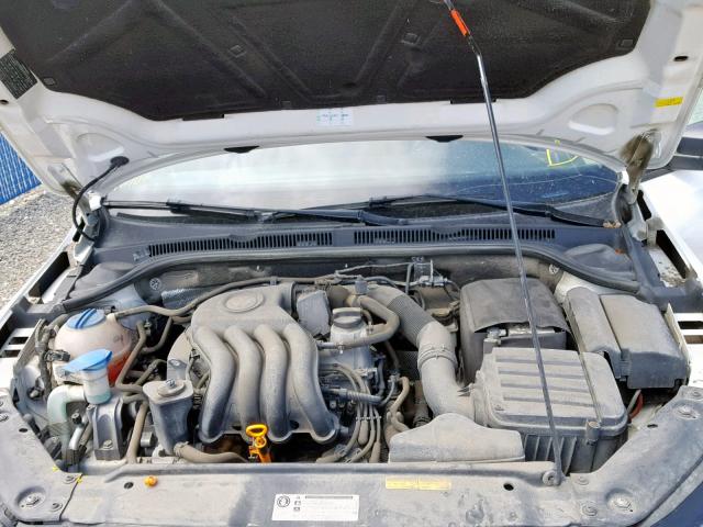 3VW2K7AJ6BM336493 - 2011 VOLKSWAGEN JETTA BASE WHITE photo 7
