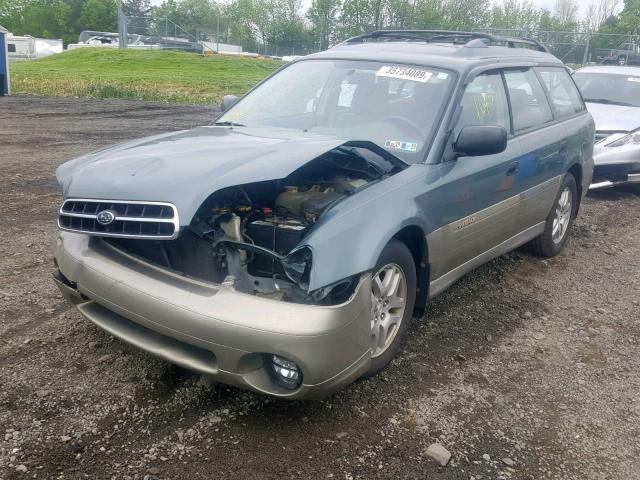 4S3BH665027647273 - 2002 SUBARU LEGACY OUT GREEN photo 2