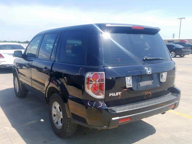 5FNYF28146B040621 - 2006 HONDA PILOT LX BLACK photo 3