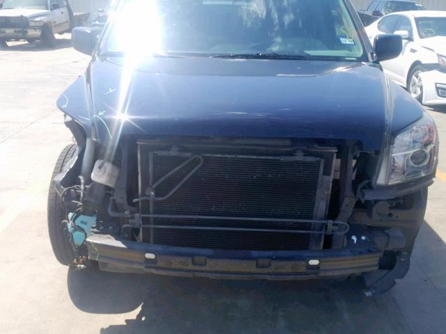 5FNYF28146B040621 - 2006 HONDA PILOT LX BLACK photo 9