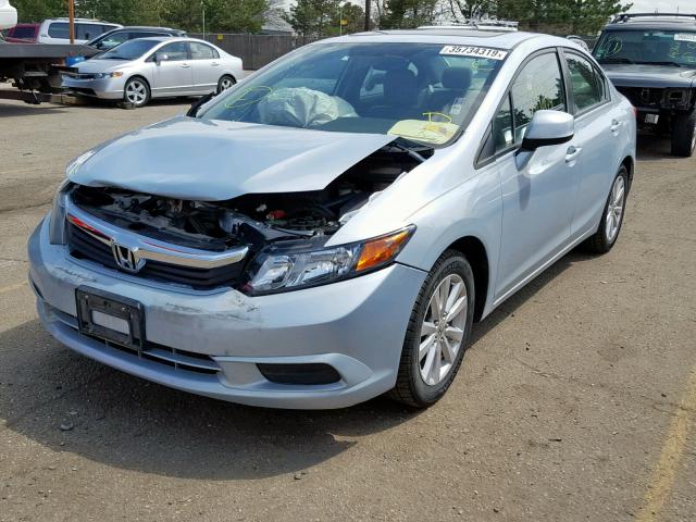 2HGFB2F95CH505782 - 2012 HONDA CIVIC EXL BLUE photo 2