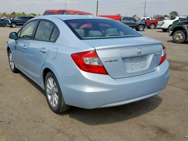 2HGFB2F95CH505782 - 2012 HONDA CIVIC EXL BLUE photo 3