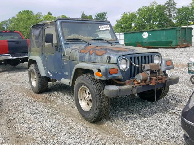 1J4FY19S4XP444071 - 1999 JEEP WRANGLER / BLUE photo 1