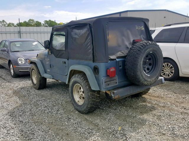 1J4FY19S4XP444071 - 1999 JEEP WRANGLER / BLUE photo 3