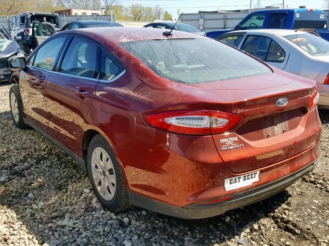 3FA6P0G75ER267270 - 2014 FORD FUSION S ORANGE photo 3