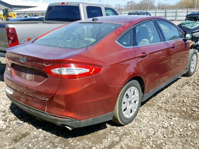 3FA6P0G75ER267270 - 2014 FORD FUSION S ORANGE photo 4