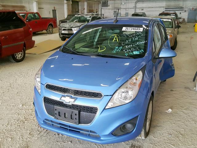 KL8CA6S9XDC523306 - 2013 CHEVROLET SPARK LS BLUE photo 2