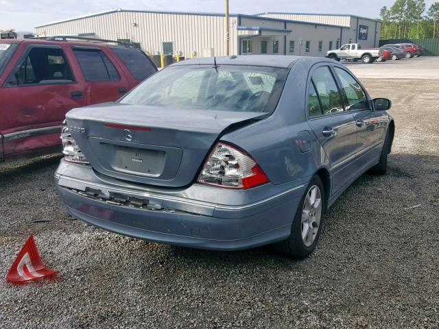 WDBRF54H67F904220 - 2007 MERCEDES-BENZ C 280 GRAY photo 4