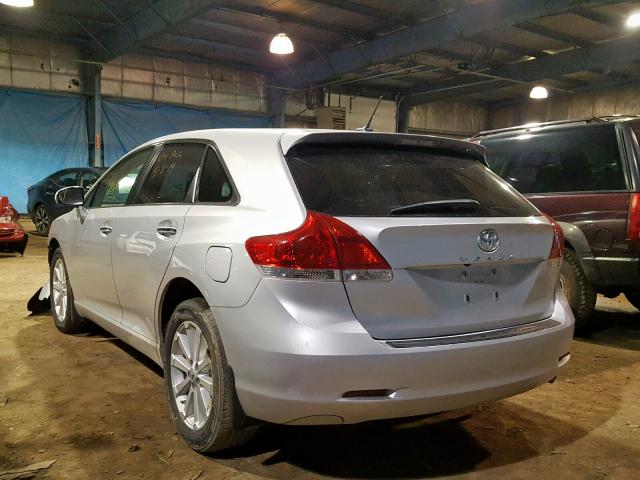 4T3ZA3BB2BU045606 - 2011 TOYOTA VENZA SILVER photo 3