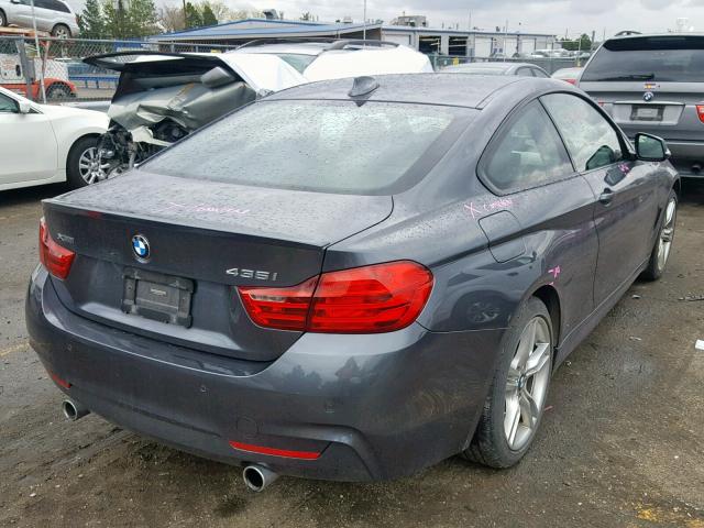 WBA3R5C56FK371665 - 2015 BMW 435 XI GRAY photo 4