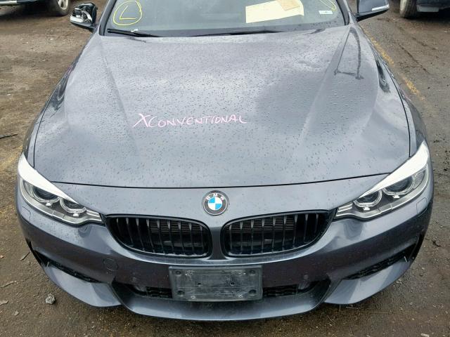 WBA3R5C56FK371665 - 2015 BMW 435 XI GRAY photo 9