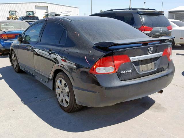 19XFA1F57AE053805 - 2010 HONDA CIVIC LX BLACK photo 3