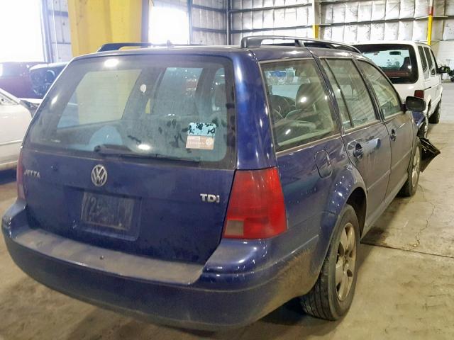 WVWSR61J25W031456 - 2005 VOLKSWAGEN JETTA GLS BLUE photo 4