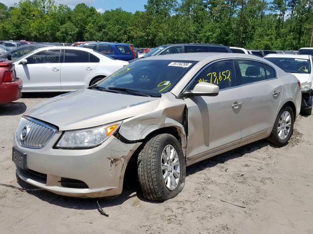 1G4GB5ER1CF254553 - 2012 BUICK LACROSSE C BEIGE photo 2