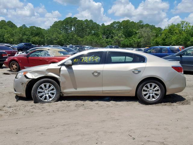 1G4GB5ER1CF254553 - 2012 BUICK LACROSSE C BEIGE photo 9