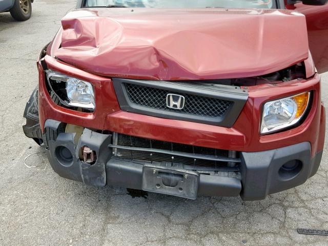 5J6YH28796L001660 - 2006 HONDA ELEMENT EX MAROON photo 7