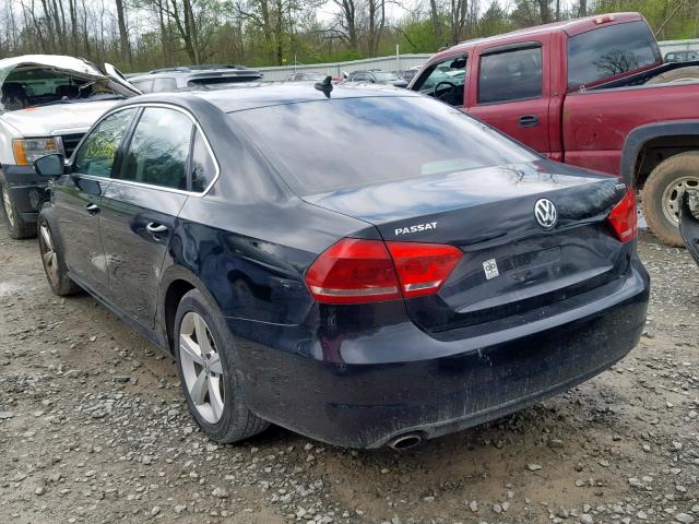 1VWBT7A30EC034167 - 2014 VOLKSWAGEN PASSAT SE BLACK photo 3