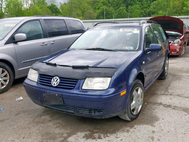 WVWSK61J71W729513 - 2001 VOLKSWAGEN JETTA GLS BLUE photo 2