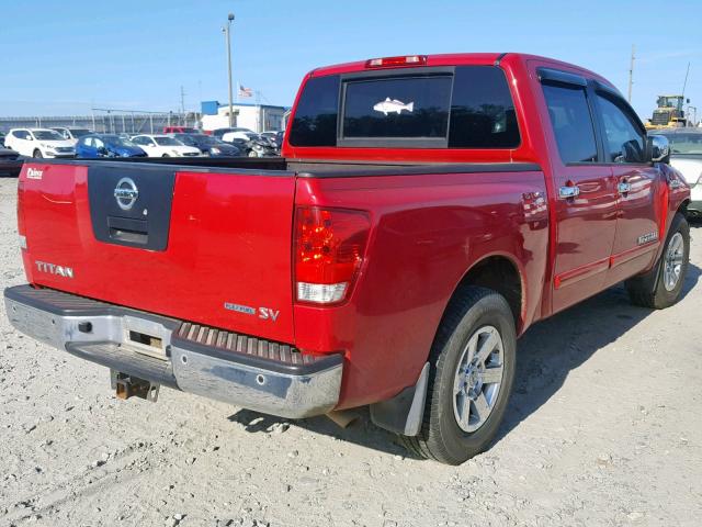 1N6BA0ED5BN311217 - 2011 NISSAN TITAN S RED photo 4