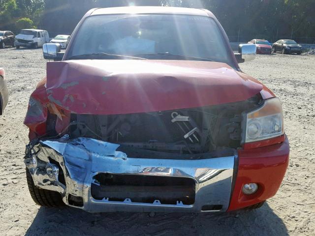 1N6BA0ED5BN311217 - 2011 NISSAN TITAN S RED photo 9