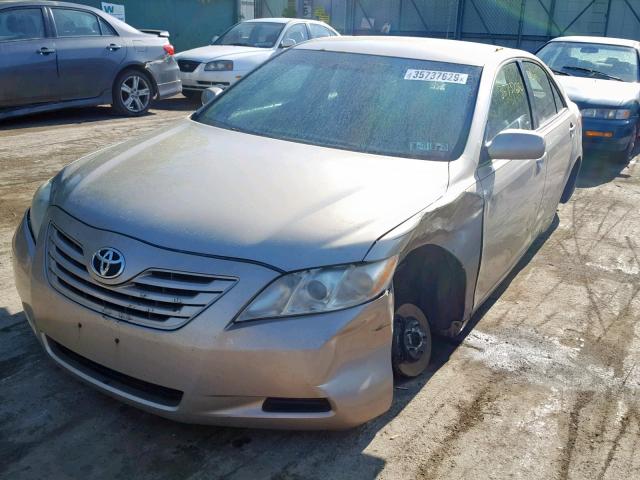 4T1BE46K57U689445 - 2007 TOYOTA CAMRY NEW GOLD photo 2