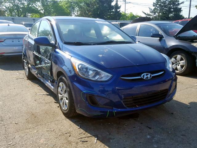 KMHCT4AE4GU064627 - 2016 HYUNDAI ACCENT SE BLUE photo 1