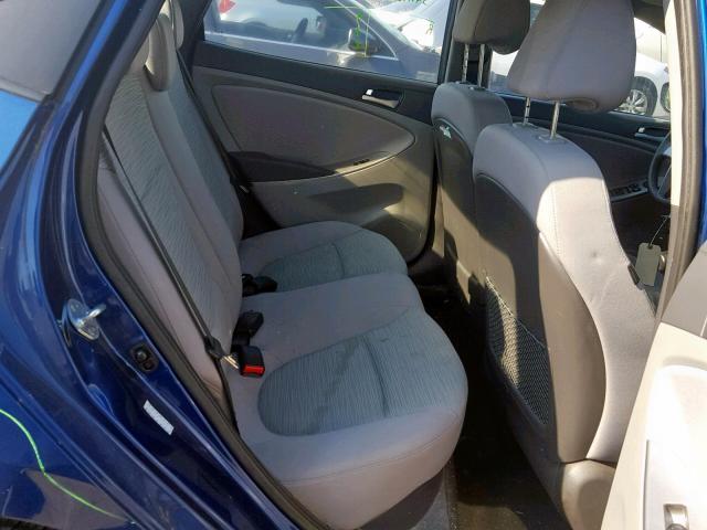 KMHCT4AE4GU064627 - 2016 HYUNDAI ACCENT SE BLUE photo 6