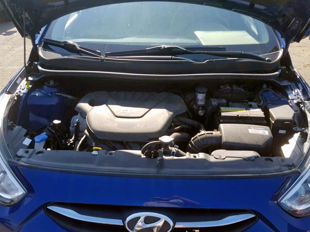 KMHCT4AE4GU064627 - 2016 HYUNDAI ACCENT SE BLUE photo 7