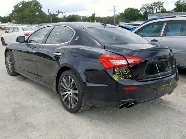 ZAM57XSA7F1133739 - 2015 MASERATI GHIBLI BLACK photo 3