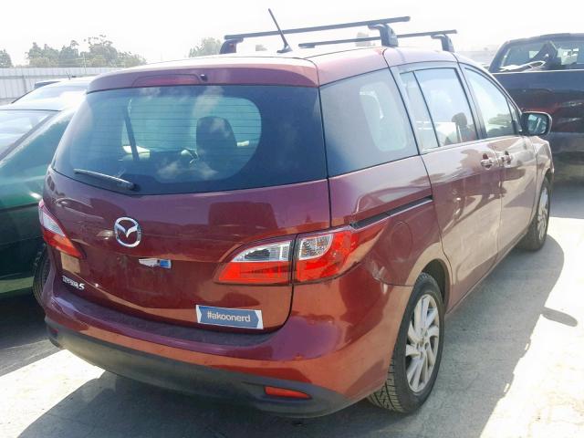 JM1CW2BL0C0114101 - 2012 MAZDA 5 RED photo 3