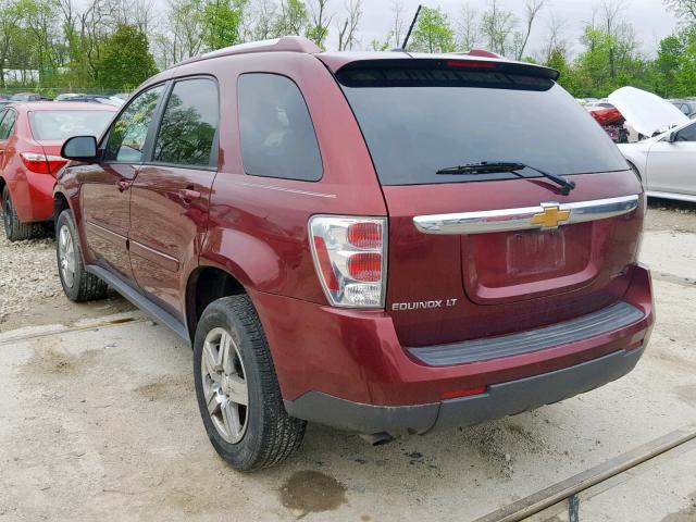 2CNDL33F486042941 - 2008 CHEVROLET EQUINOX LT BURGUNDY photo 3