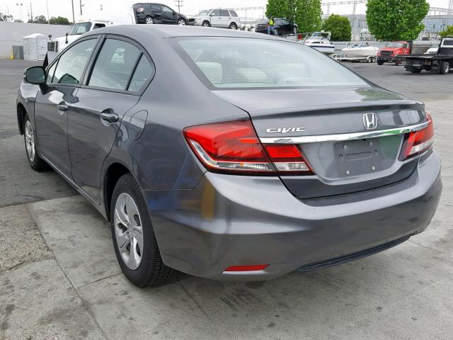 2HGFB2F5XDH515447 - 2013 HONDA CIVIC LX CHARCOAL photo 3