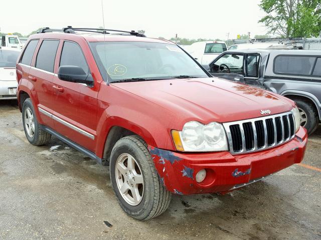 1J4HR58235C673280 - 2005 JEEP GRAND CHER RED photo 1